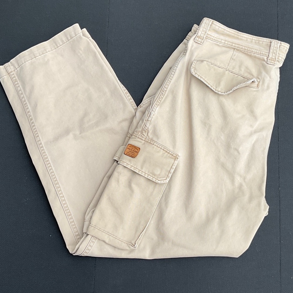 Ralph Lauren Polo Jeans Company Men's Cream Cargo Pants, 36 x 32